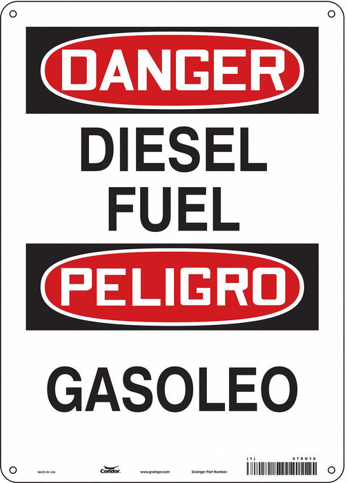 Safety Sign 14 in x 10 in Polyethylene