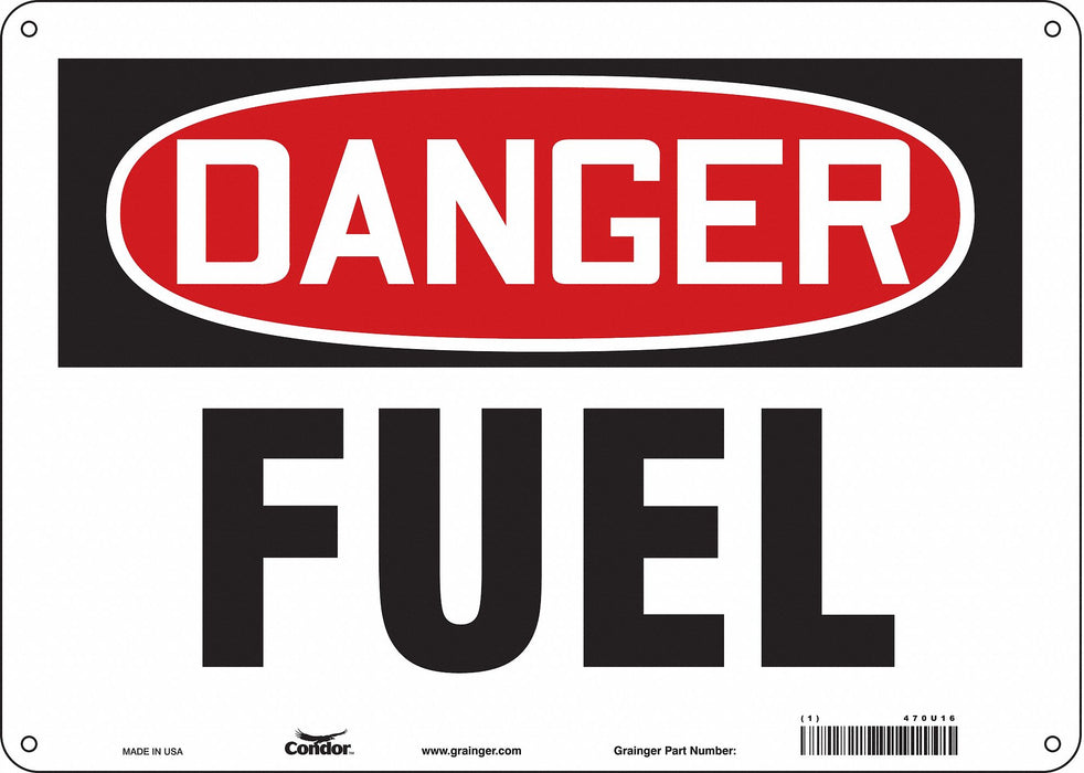 Safety Sign 10 in x 14 in Aluminum