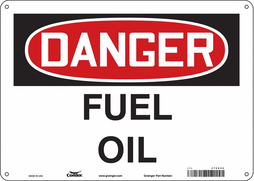 Safety Sign 10 in x 14 in Polyethylene