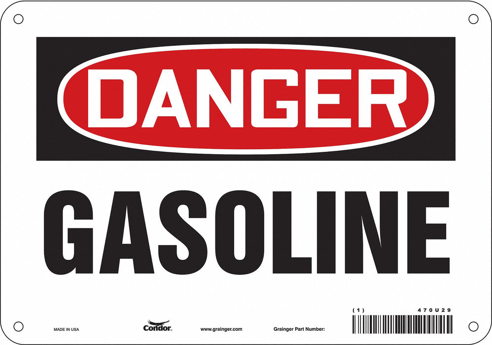 Safety Sign 7 in x 10 in Aluminum