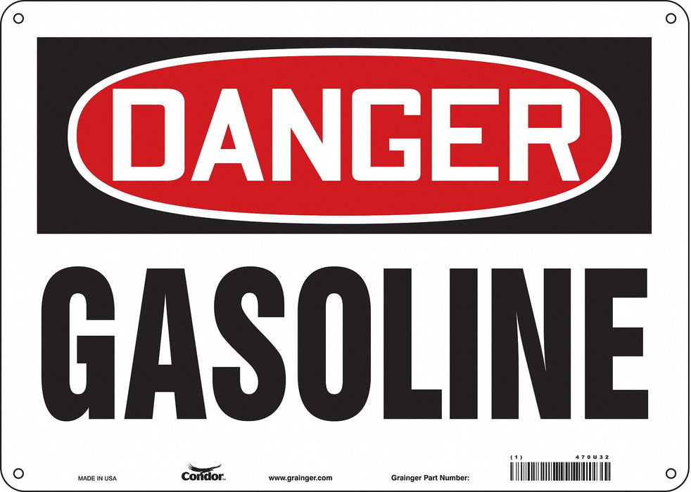 Safety Sign 10 inx14 in Polyethylene
