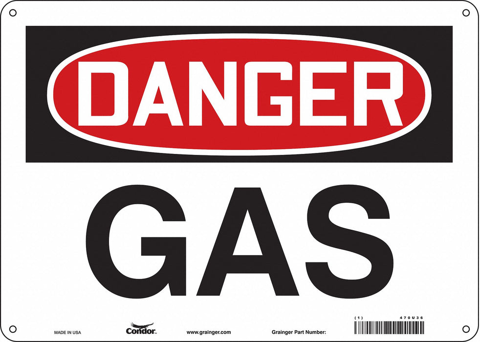 Safety Sign 10 in x 14 in Aluminum