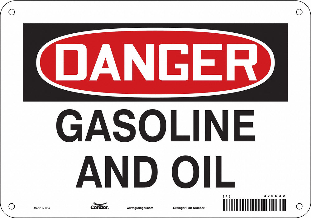 Safety Sign 7 in x 10 in Aluminum