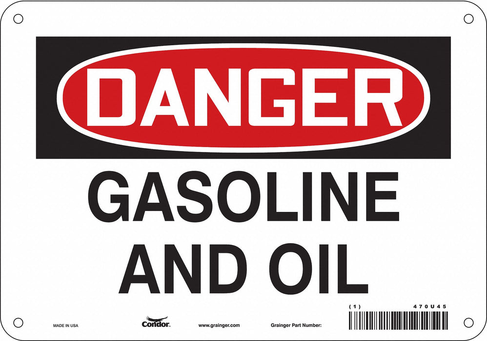 Safety Sign 7 in x 10 in Polyethylene