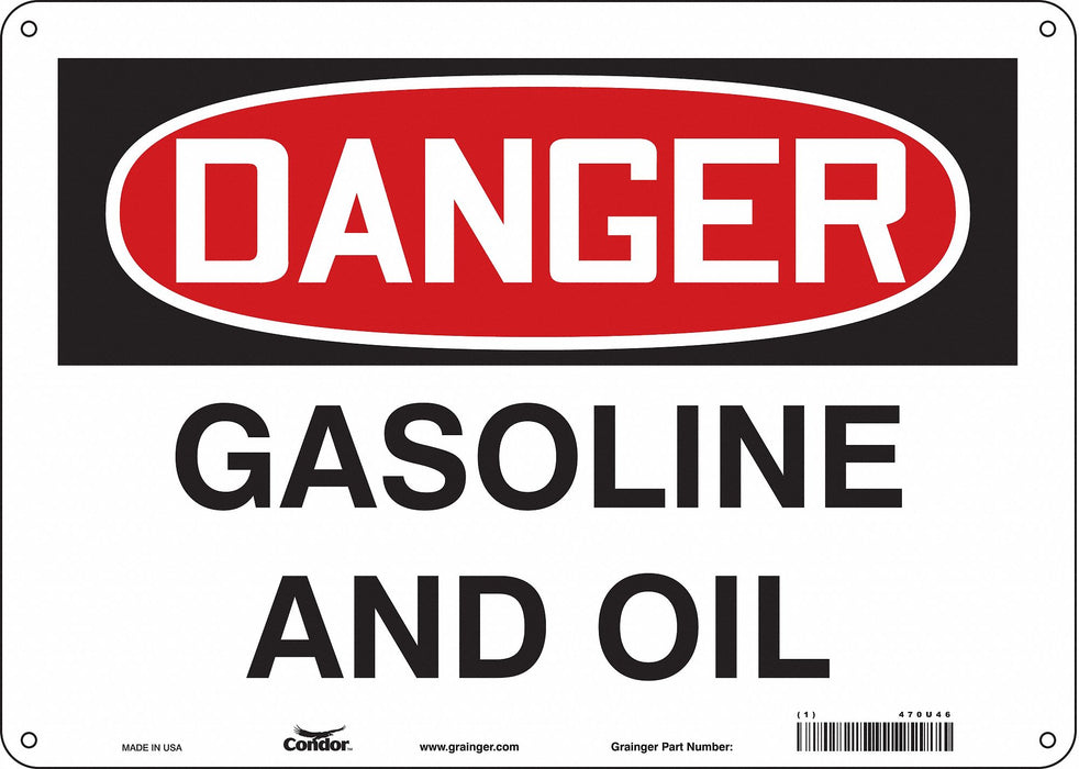 Safety Sign 10 inx14 in Polyethylene