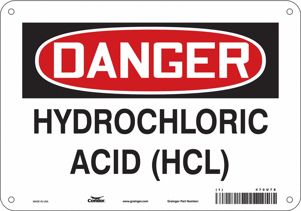 Safety Sign 7 in x 10 in Polyethylene