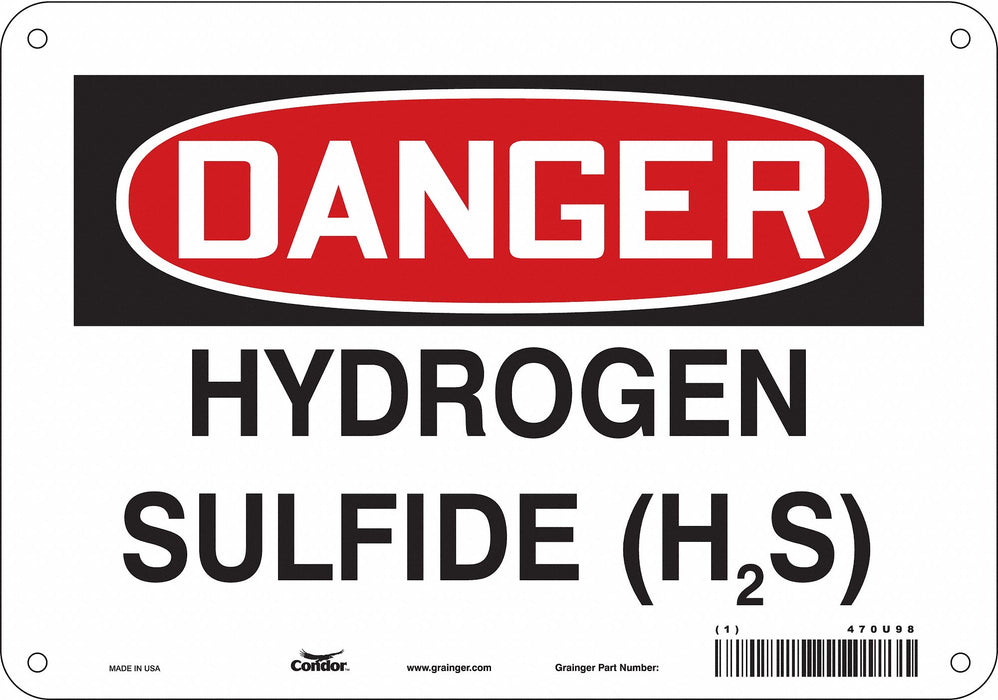 Safety Sign 7 in x 10 in Polyethylene
