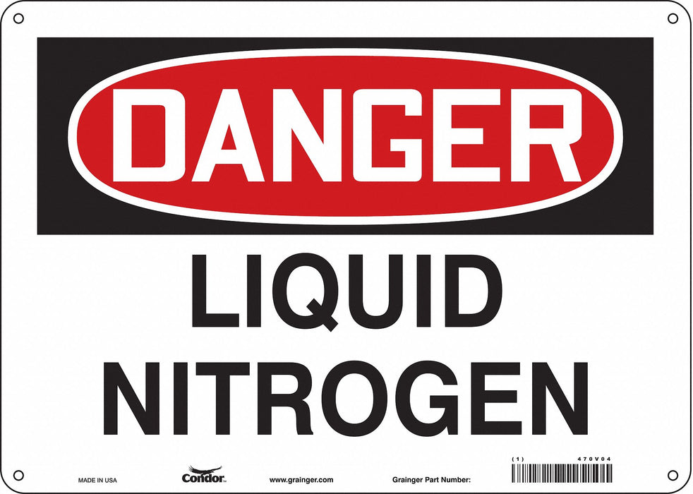 Safety Sign 10 in x 14 in Aluminum