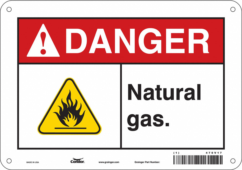 Safety Sign 7 in x 10 in Polyethylene