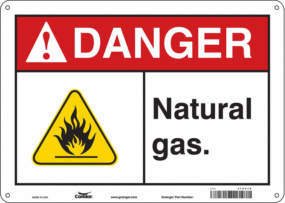 Safety Sign 10 inx14 in Polyethylene
