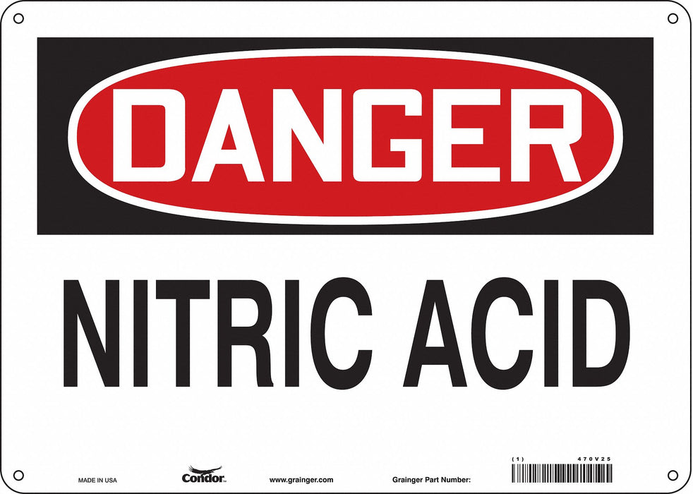 Safety Sign 10 in x 14 in Polyethylene