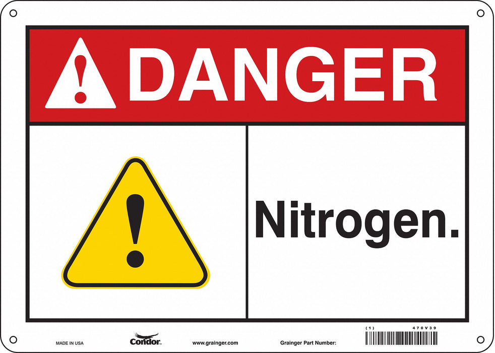 Safety Sign 10 inx14 in Polyethylene