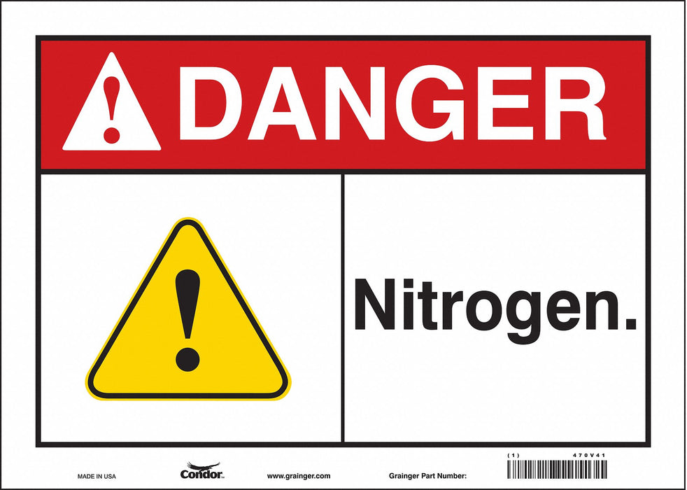 Safety Sign 10 in x 14 in Vinyl