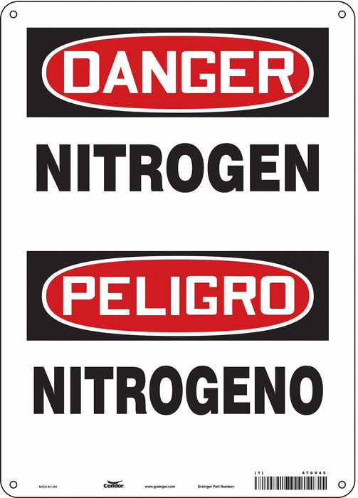 Safety Sign 14 in x 10 in Polyethylene