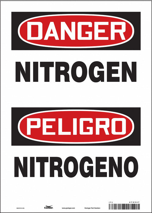 Safety Sign 14 in x 10 in Vinyl
