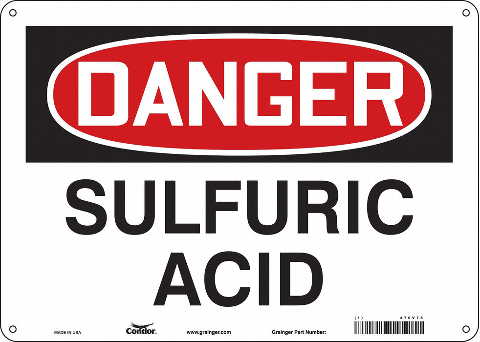 Safety Sign 10 inx14 in Aluminum