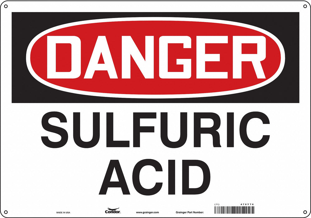 Safety Sign 14 in x 20 in Aluminum
