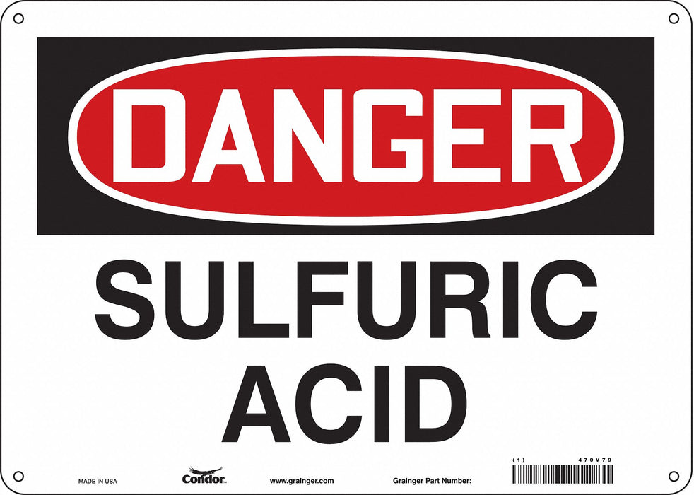 Safety Sign 10 inx14 in Polyethylene