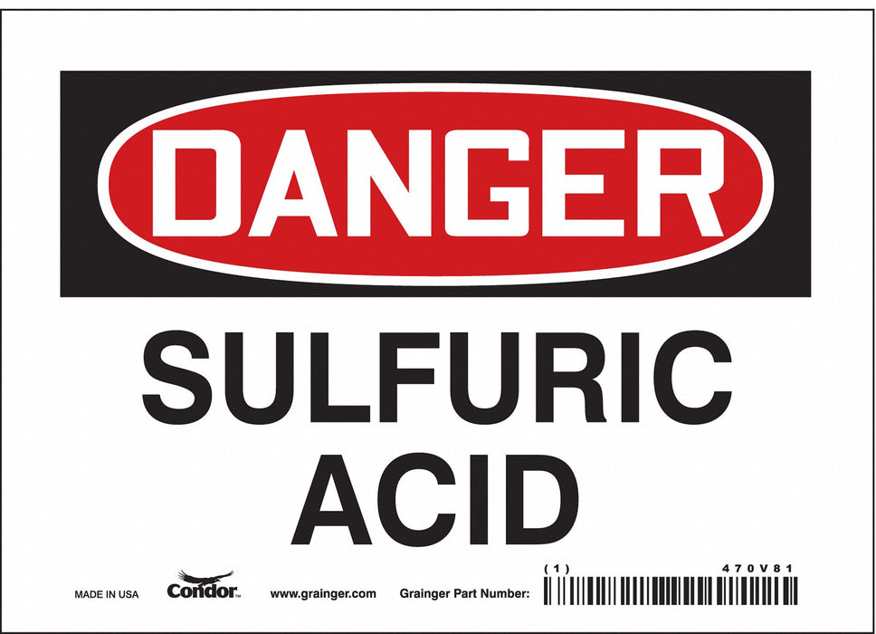 Safety Sign 5 inx7 in Vinyl