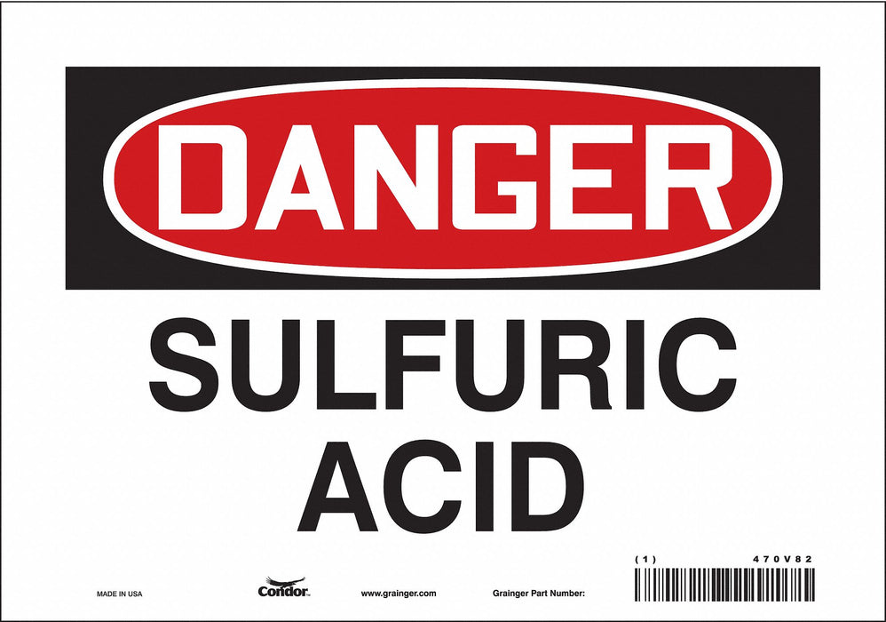 Safety Sign 7 inx10 in Vinyl