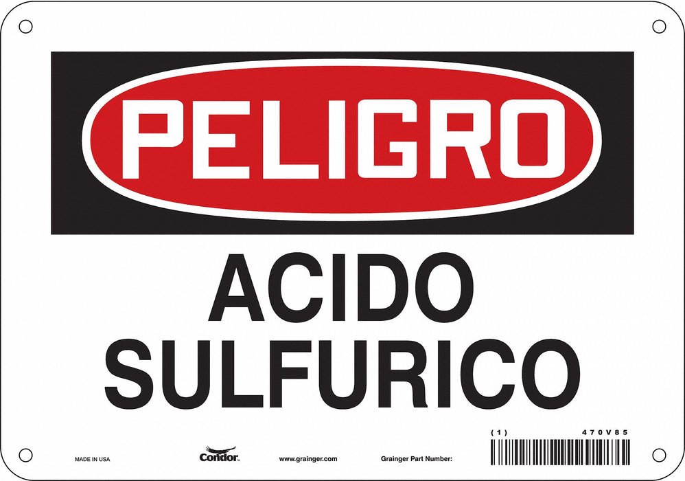 Safety Sign 7 in x 10 in Aluminum
