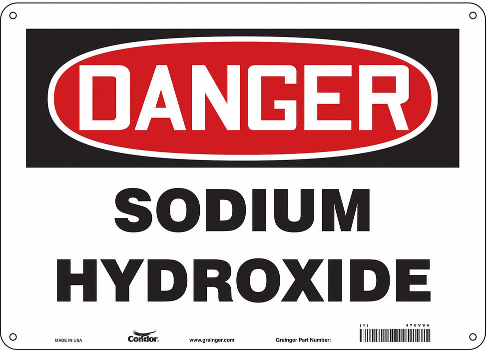 Safety Sign 10 in x 14 in Polyethylene
