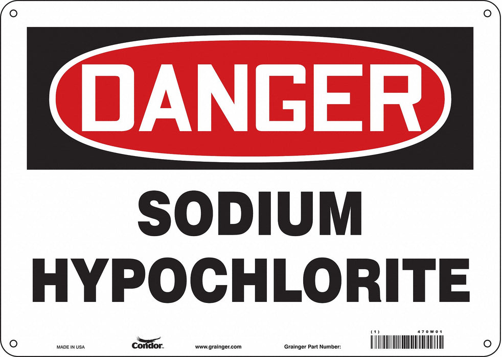 Safety Sign 10 inx14 in Polyethylene