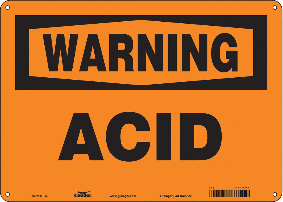Safety Sign 10 inx14 in Polyethylene