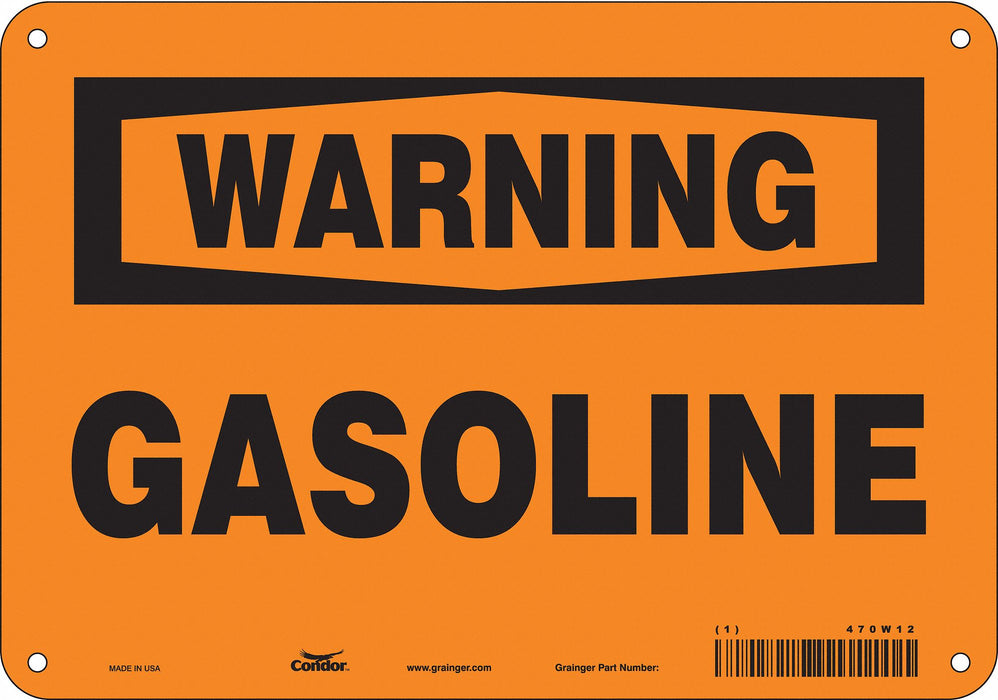 Safety Sign 7 in x 10 in Polyethylene