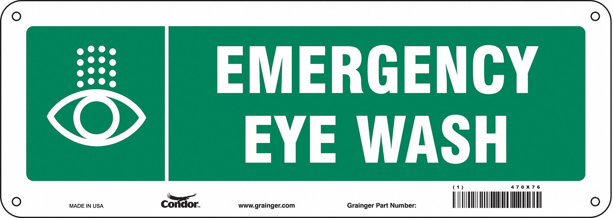 Safety Sign 5 in x 14 in Aluminum