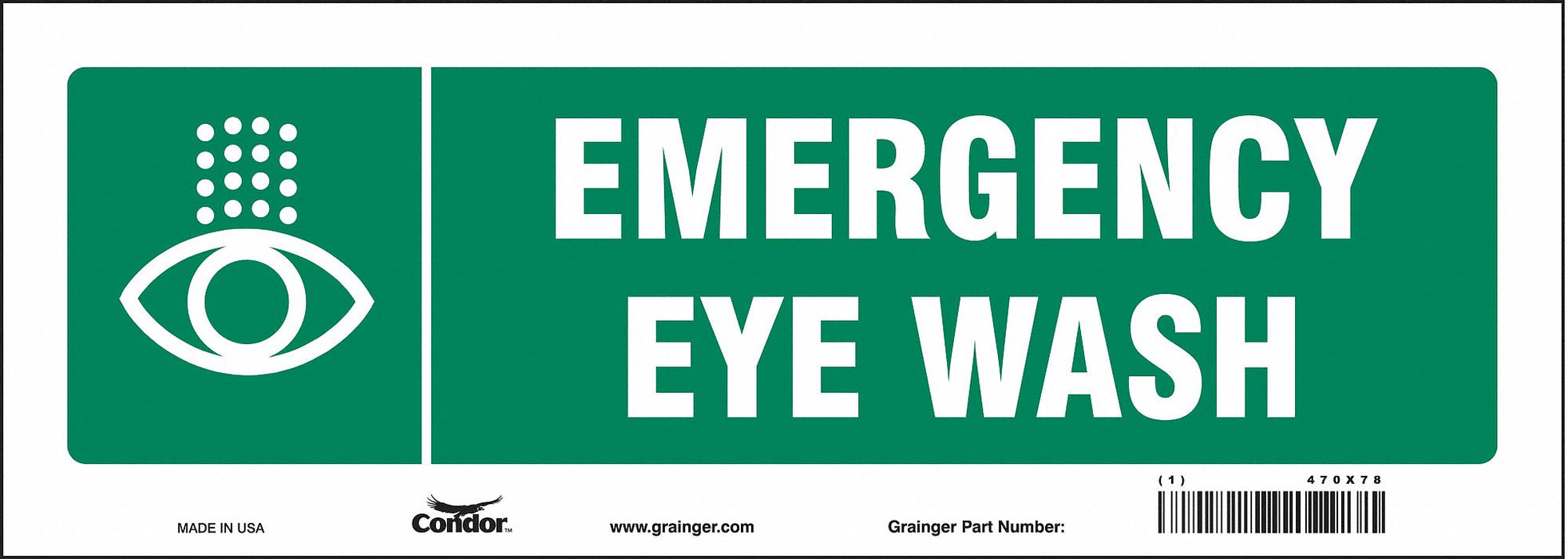 Safety Sign 5 in x 14 in Vinyl