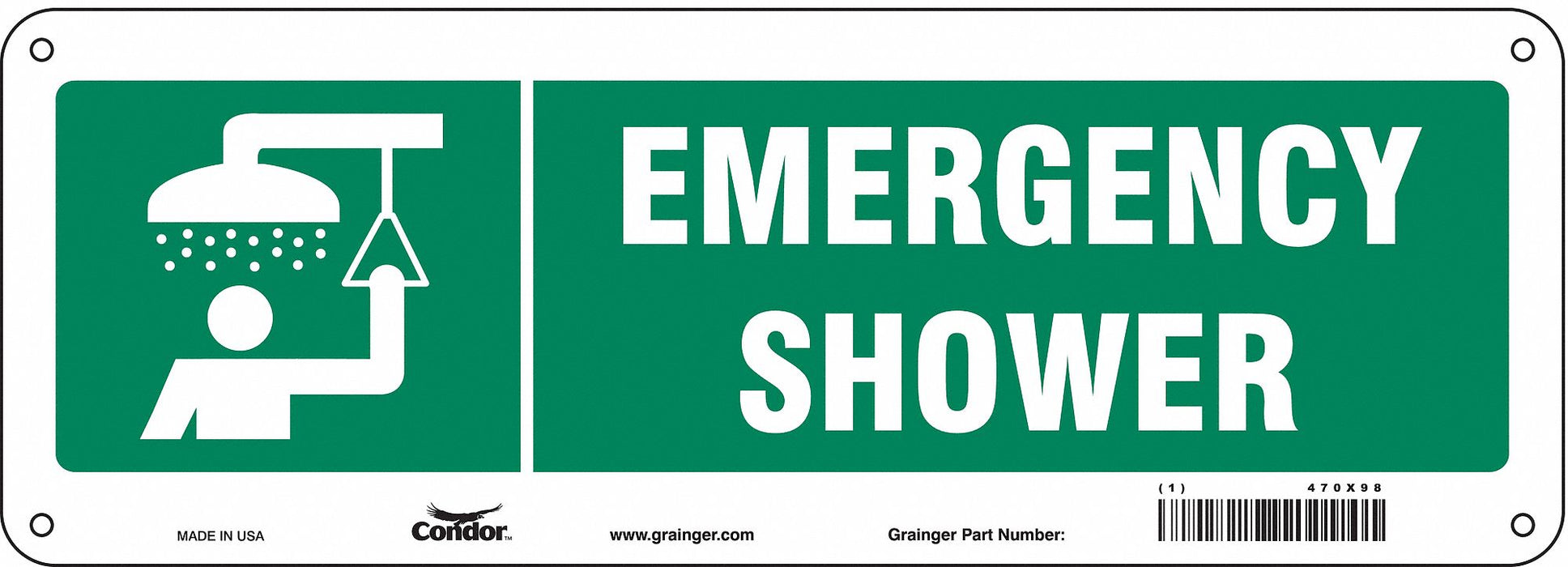 Safety Sign 5 in x 14 in Polyethylene