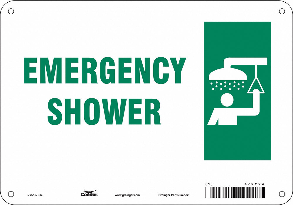 Safety Sign 7 in x 10 in Polyethylene