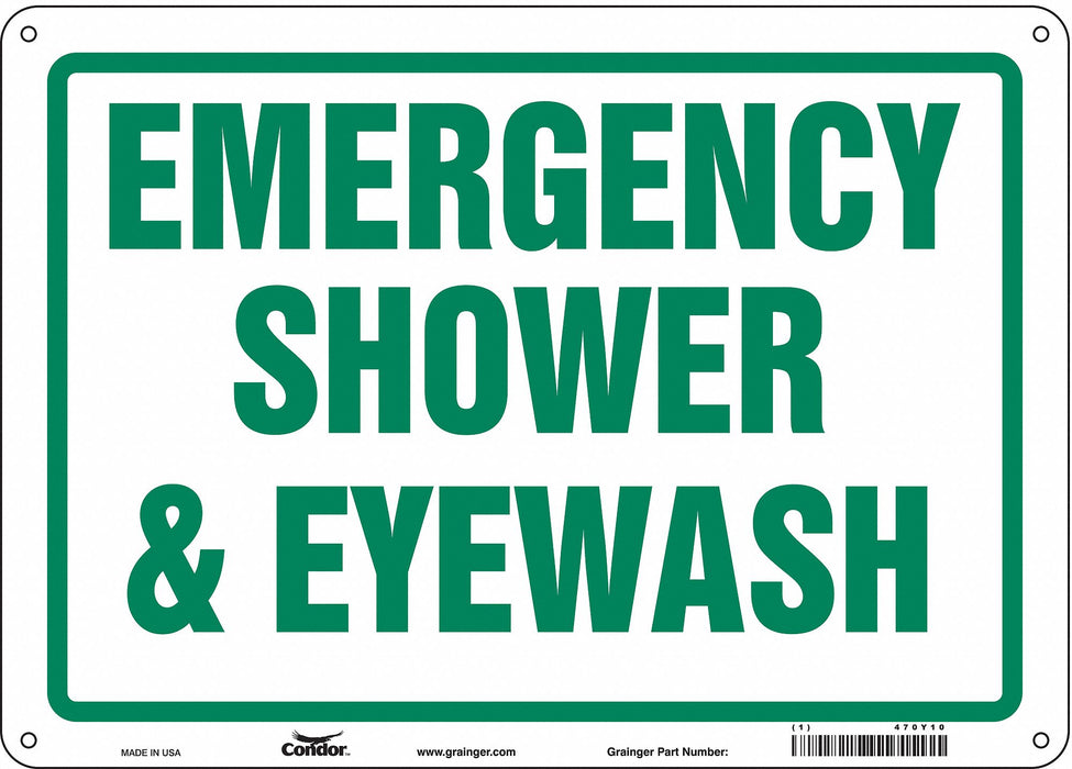 Safety Sign 10 in x 14 in Polyethylene