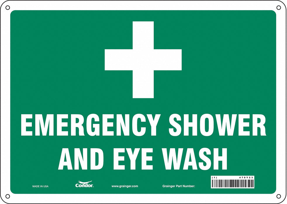 Safety Sign 10 in x 14 in Polyethylene