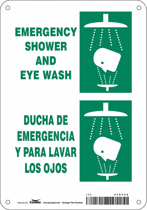 Safety Sign 10 in x 7 in Polyethylene