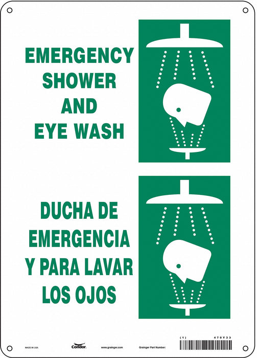 Safety Sign 14 in x 10 in Polyethylene