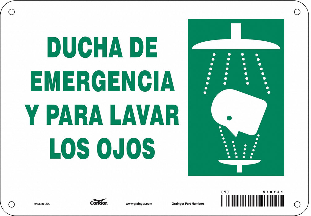 Safety Sign 7 in x 10 in Polyethylene