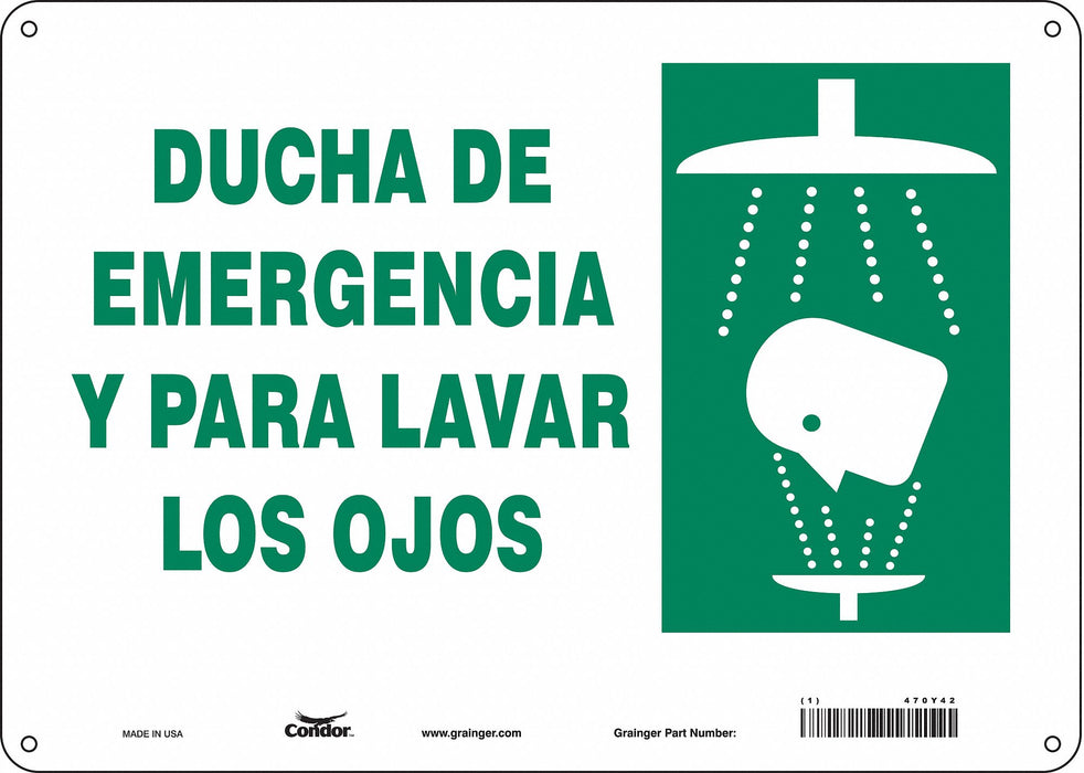 Safety Sign 10 in x 14 in Polyethylene