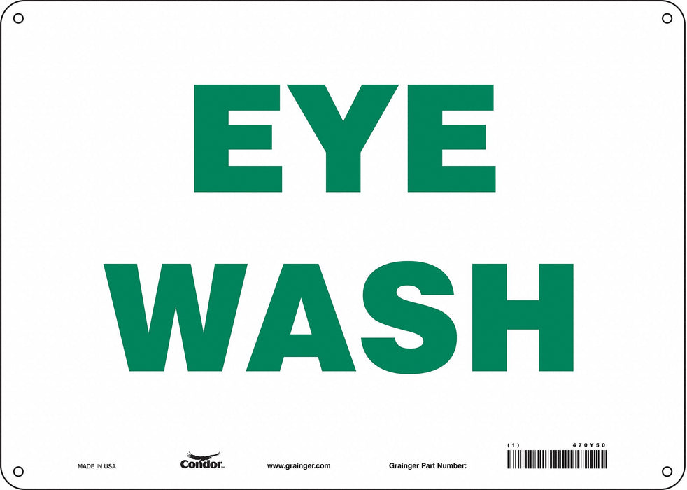 Safety Sign 10 in x 14 in Polyethylene