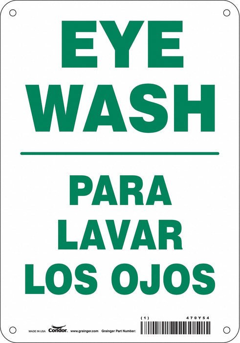 Safety Sign 10 in x 7 in Aluminum