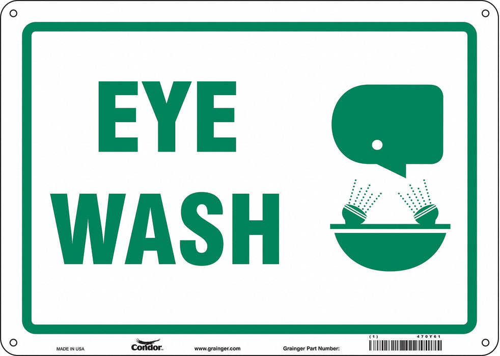 Safety Sign 10 in x 14 in Aluminum