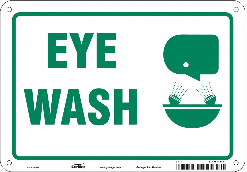 Safety Sign 7 in x 10 in Polyethylene