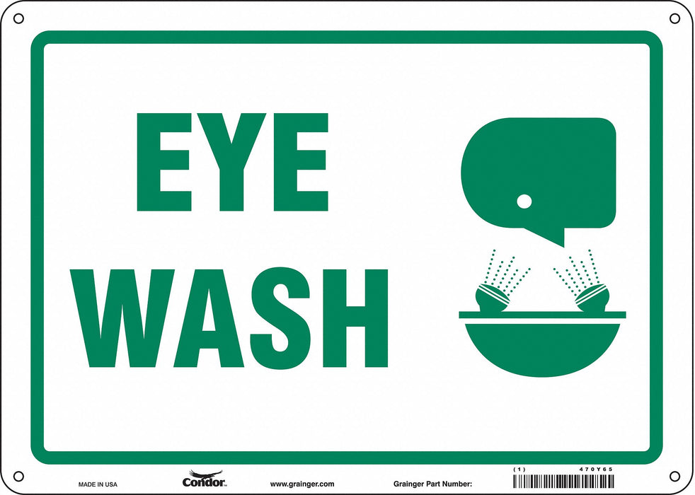 Safety Sign 10 in x 14 in Polyethylene