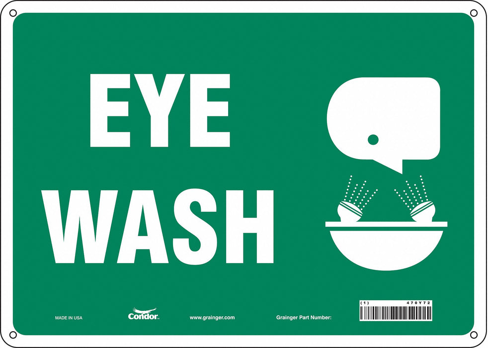 Safety Sign 10 in x 14 in Polyethylene