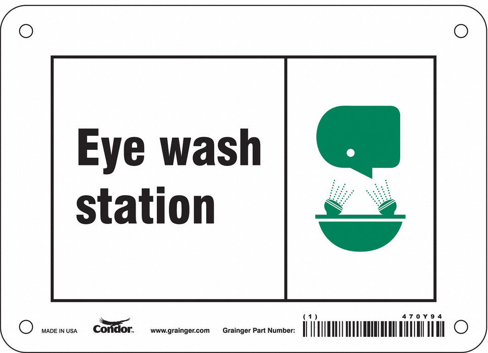 Safety Sign 5 in x 7 in Aluminum