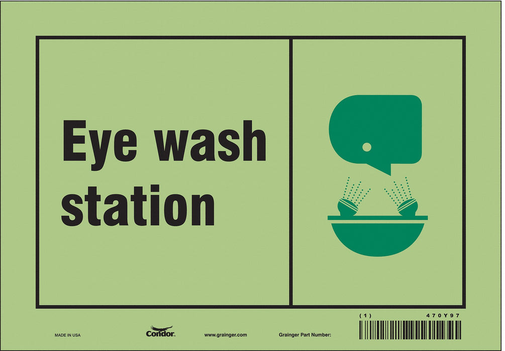 Safety Sign 7 in x 10 in Glow Vinyl