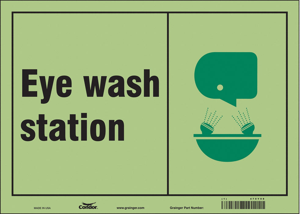 Safety Sign 10 in x 14 in Glow Vinyl