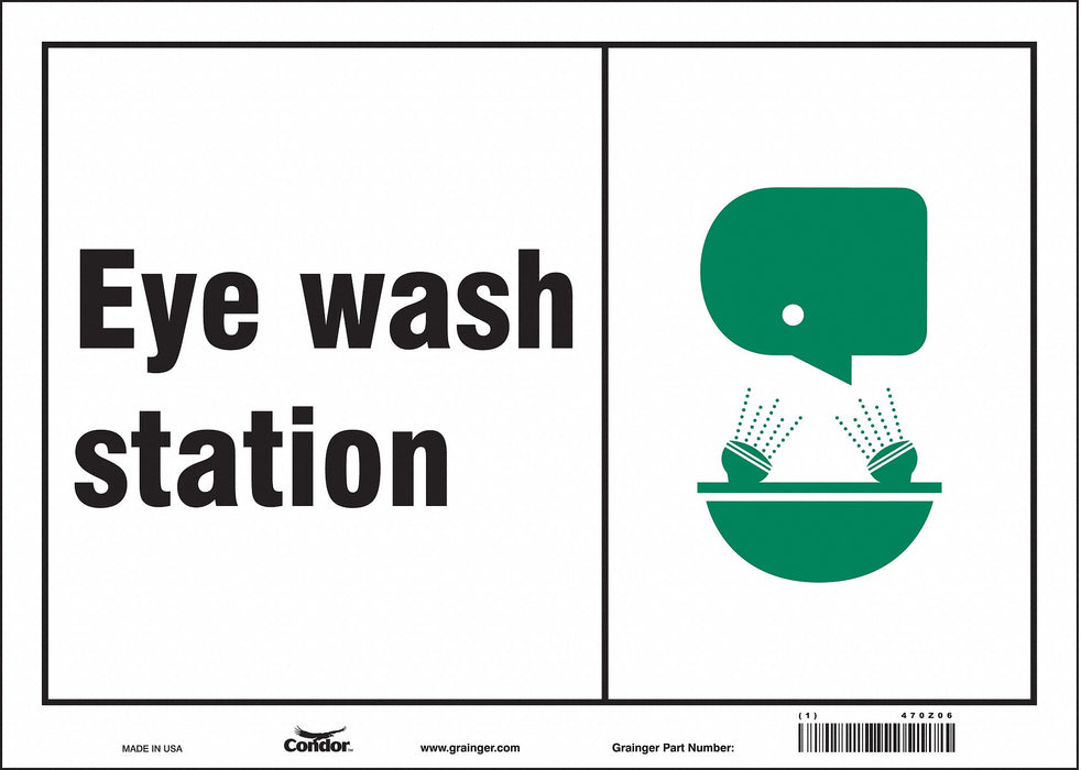 Safety Sign 10 in x 14 in Polyethylene
