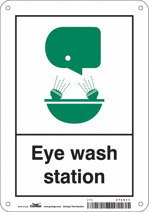 Safety Sign 10 in x 7 in Aluminum